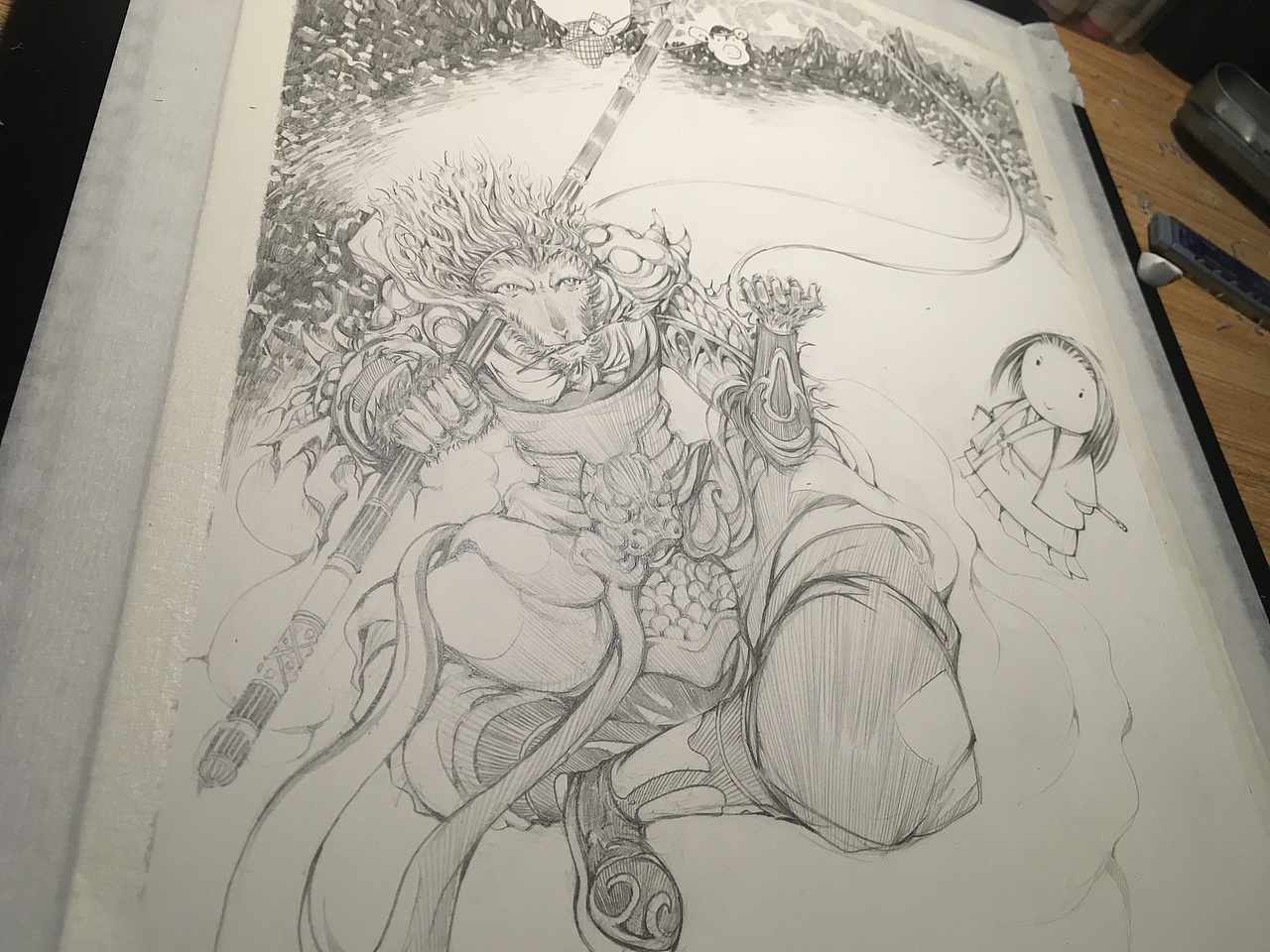 爱你一万年线稿 创作过程（图ZMTE4OTg5Njg0） - 概念设定 - 站酷设计师妥妥toto原创素材 - 站酷ZCOOL