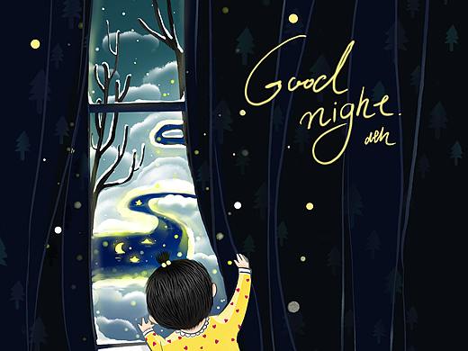 晚安（个人主页-ZMzUxOTEyNjA=） - 商业插画 - 站酷设计师哲哲alth原创素材 - 站酷ZCOOL