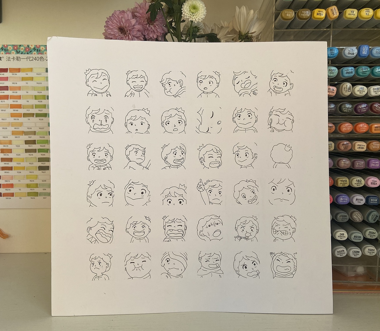 手绘装饰格子画｜波吉小王子（图ZMjgyOTQ2ODAw） - 绘画 - 站酷设计师辛海海一号原创素材 - 站酷ZCOOL