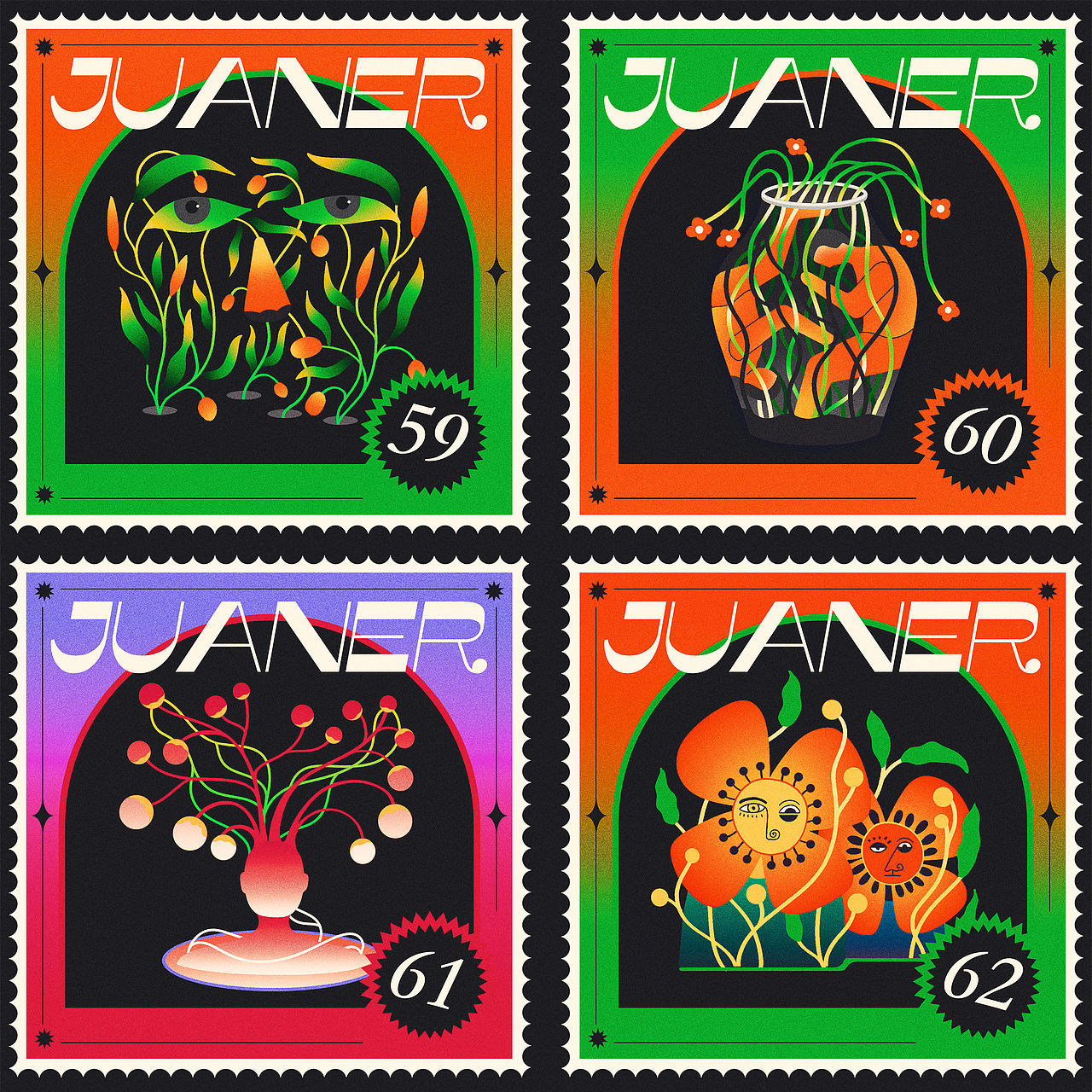 卷耳创意插图【51-100】（图ZMjc5NzEwNDE2） - 新锐潮流插画 - 站酷设计师插画师卷耳原创素材 - 站酷ZCOOL