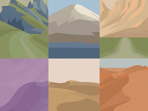 極簡扁平風景插畫（個人主頁-ZNDYxNzc5NjQ=） - 創(chuàng)作習作 - 站酷設計師家會JIAHUI_原創(chuàng)素材 - 站酷ZCOOL