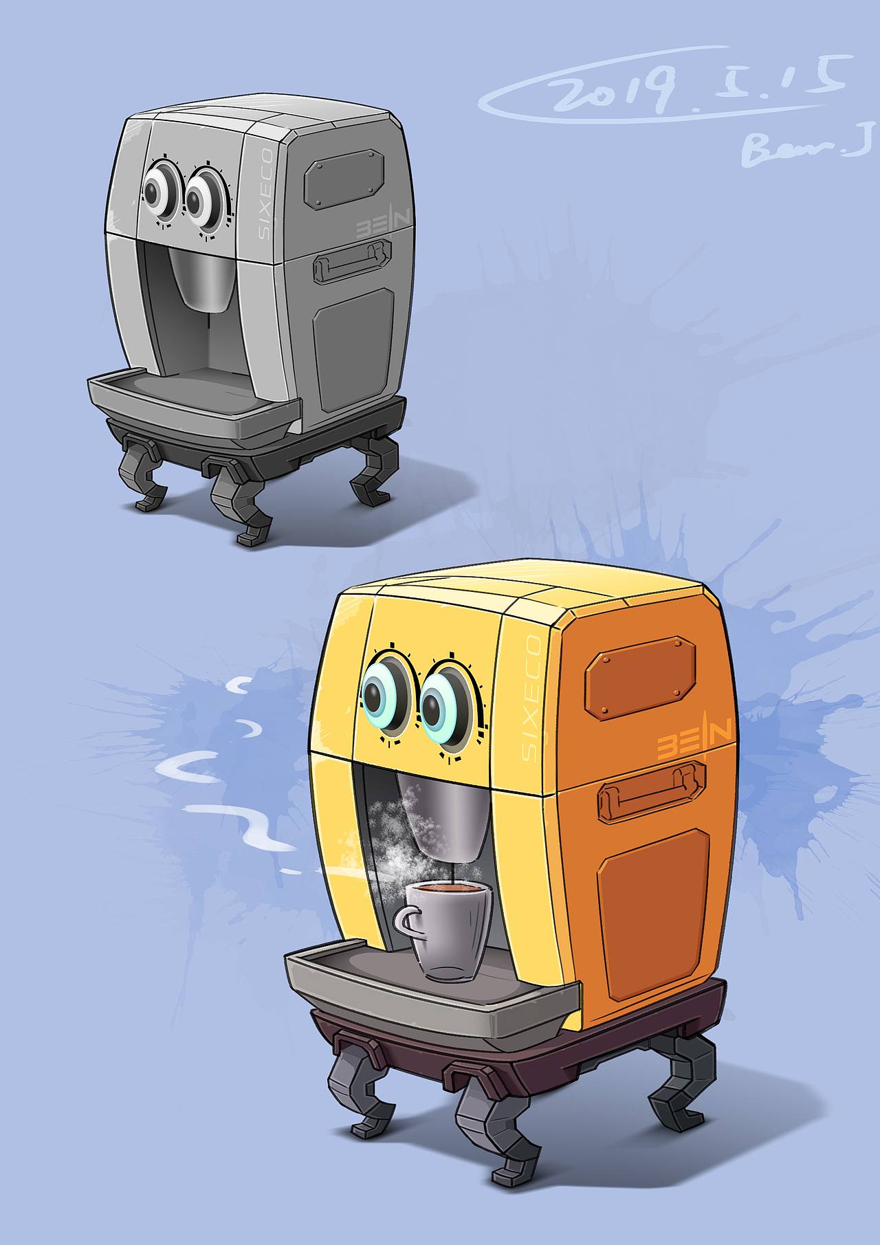 咖啡机_小机器人