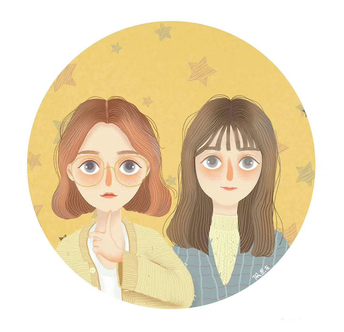 小清新插画头像（图ZMjA2MjEwMzc2） - 商业插画 - 站酷设计师艾麻嘿儿原创素材 - 站酷ZCOOL