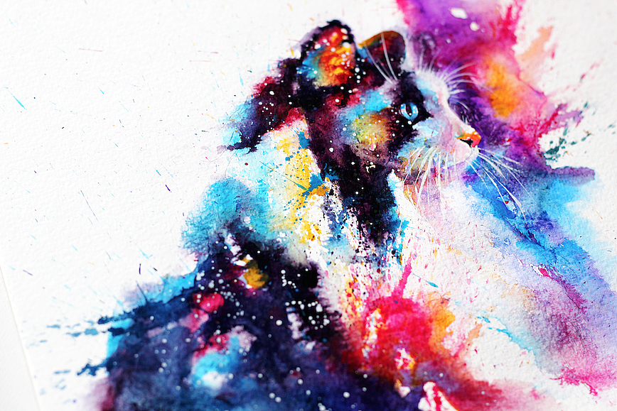 水彩下的貓青年（圖ZMjc0MjMzODA=） - 商業(yè)插畫 - 站酷設(shè)計(jì)師lvireland原創(chuàng)素材 - 站酷ZCOOL