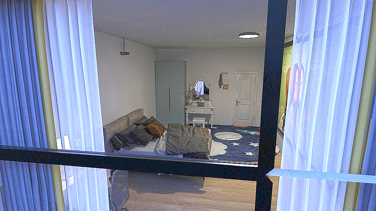 室内20m²小户型卧室渲染