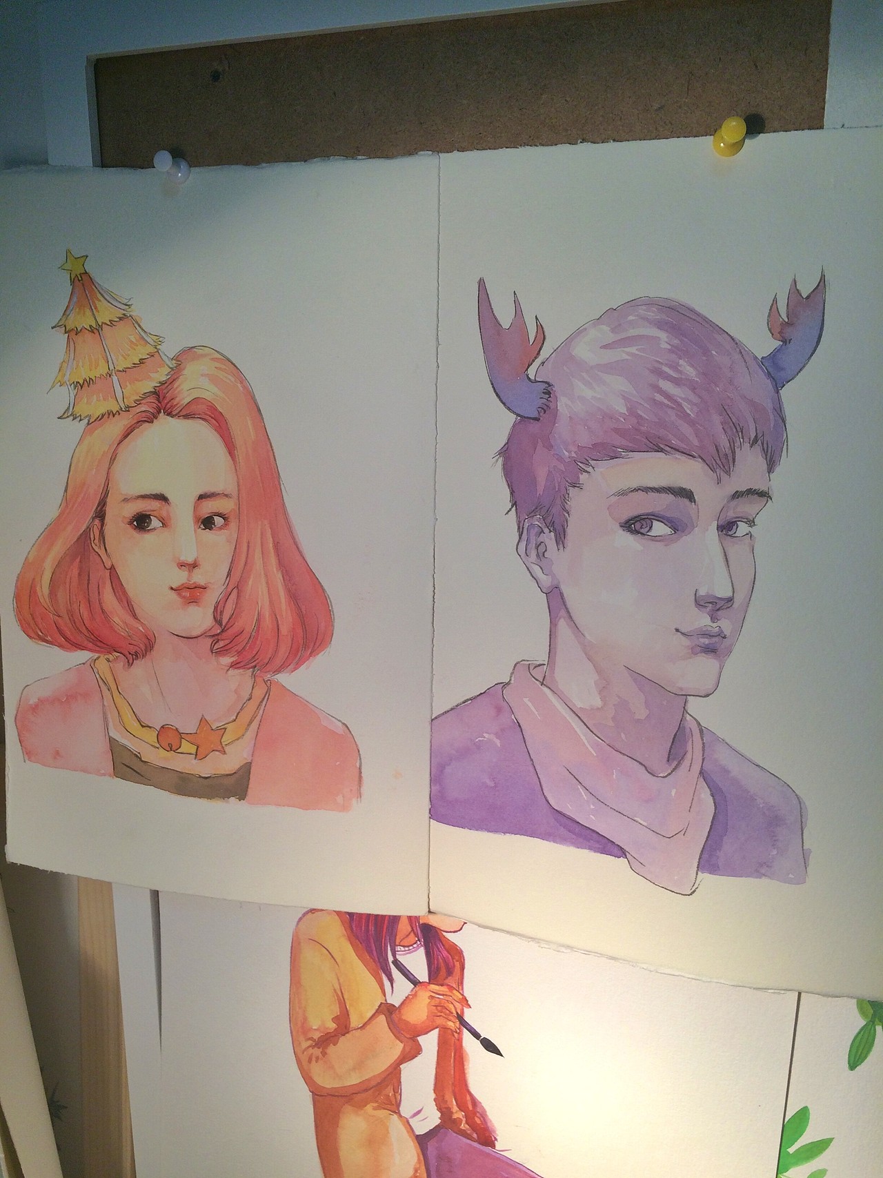 为圣诞画对情侣头像～（图ZMjMwNDQ4MTY=） - 创作习作 - 站酷设计师Moogu_蘑菇原创素材 - 站酷ZCOOL