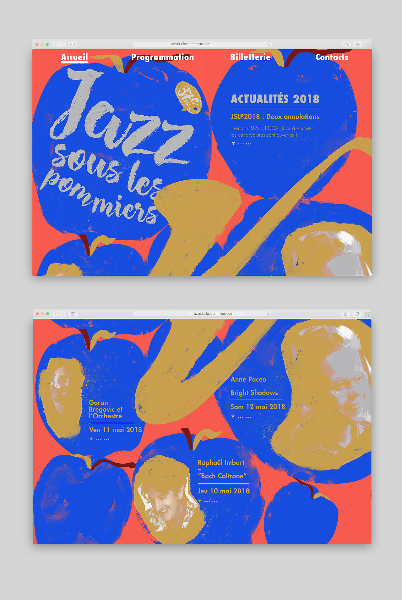 JAZZ SOUS LES POMMIERS_法国爵士音乐节主视觉设计