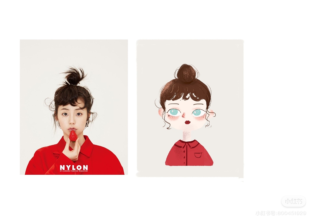 插画头像（图ZMjAxODI2MjMy） - 创作习作 - 站酷设计师安娜娜同学原创素材 - 站酷ZCOOL