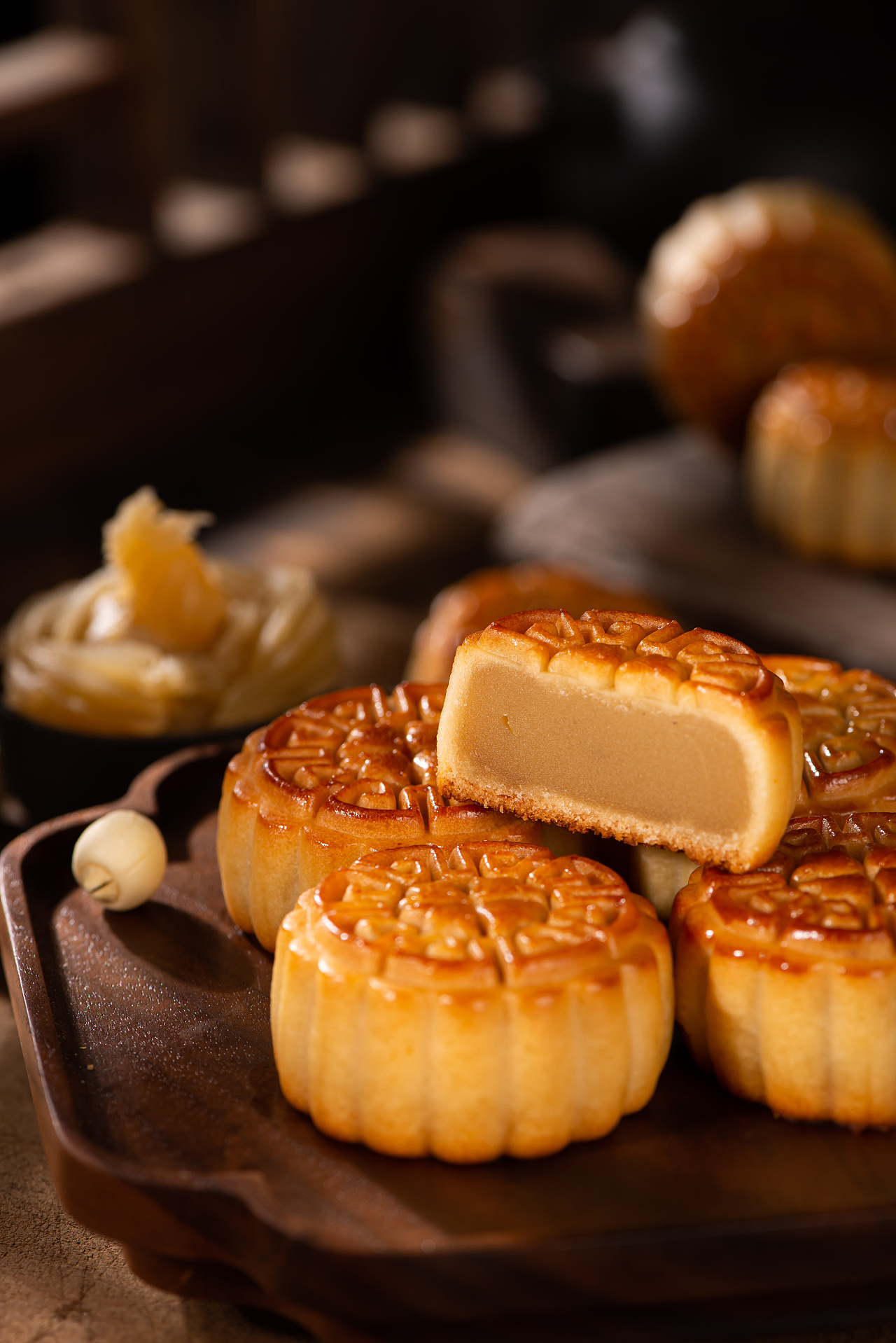 电商摄影:利男居莲蓉月饼