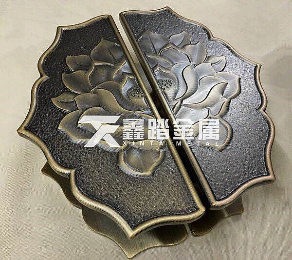 铝板立体浮雕工艺拉手 酒店大门拉手 铝板雕刻拉手