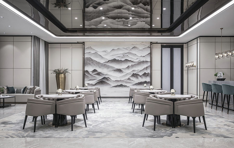 如聿空间设计 | 新中式风格售楼处（图ZMTI1NDU1NzA0） - 家装设计 - 站酷设计师扮家家室内设计网原创素材 - 站酷ZCOOL