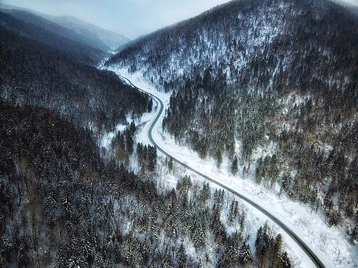 东北雪景冒死航拍