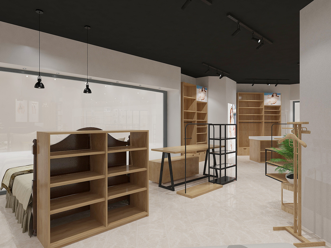 饰品店装修设计,精品店货架,新款货架