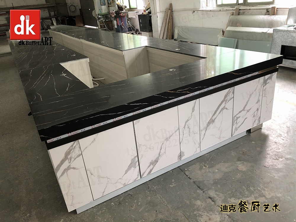 公司单位学校食堂自助餐台设计制作安装 移动布菲台