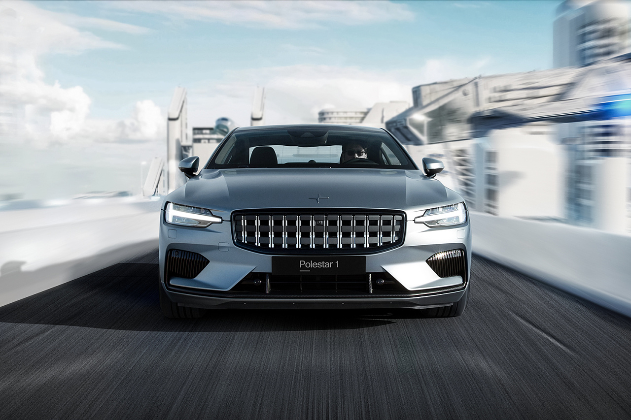 汽车修图合成沃尔沃极星汽车合成制作