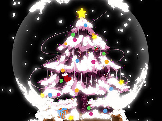 圣诞水晶球（个人主页-ZNjMzNTA3OTI=） - 商业插画 - 站酷设计师小仙女也讲李原创素材 - 站酷ZCOOL