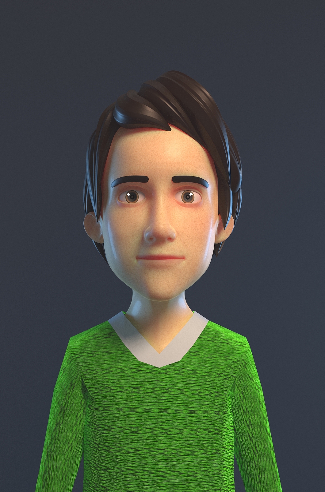 三维模型卡通角色3d建模影视动画片头制作卡通男孩