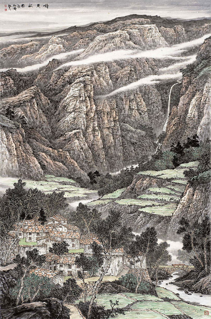 王洪涛国画山水作品