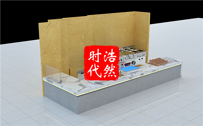 酒店移动布菲台定制设计 大理石去餐台