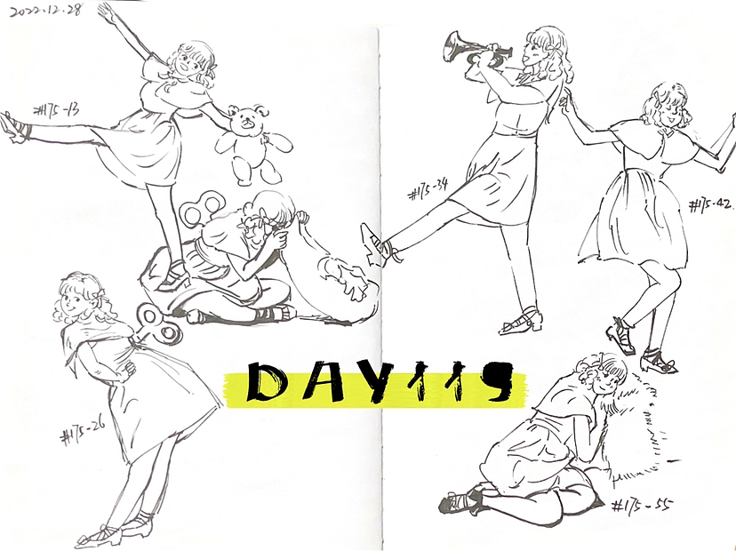 速写60天挑战第二次11月到12月（图ZMzMwMTc4MTMy） - 创作习作 - 站酷设计师易意Evelyn原创素材 - 站酷ZCOOL