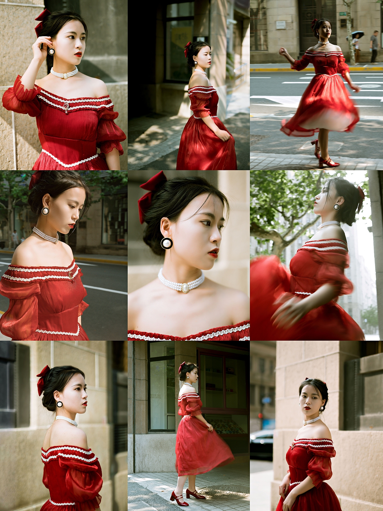 《红色的梦》轻洛丽塔上海外滩美女写真