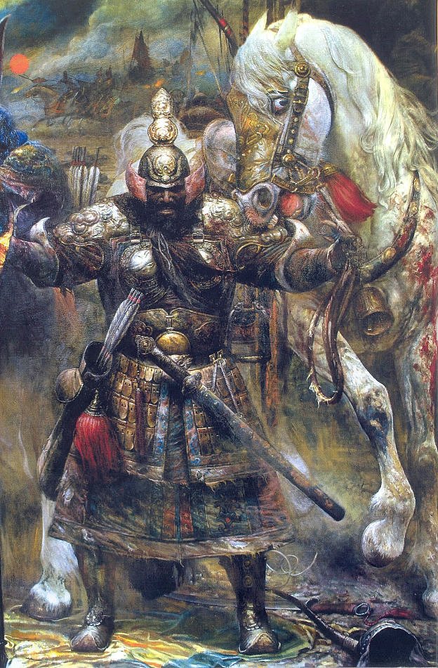 油画作品《战神》