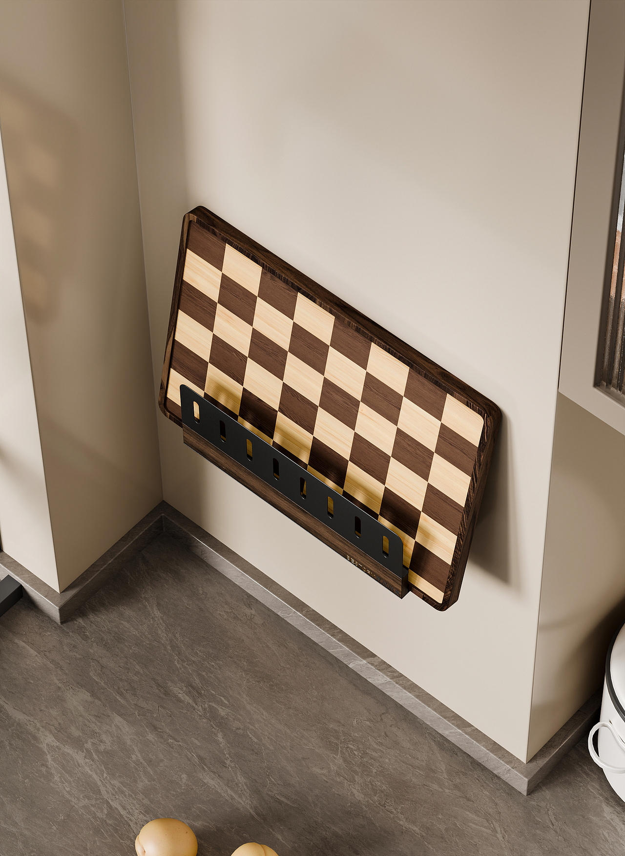 厨房置物架渲染