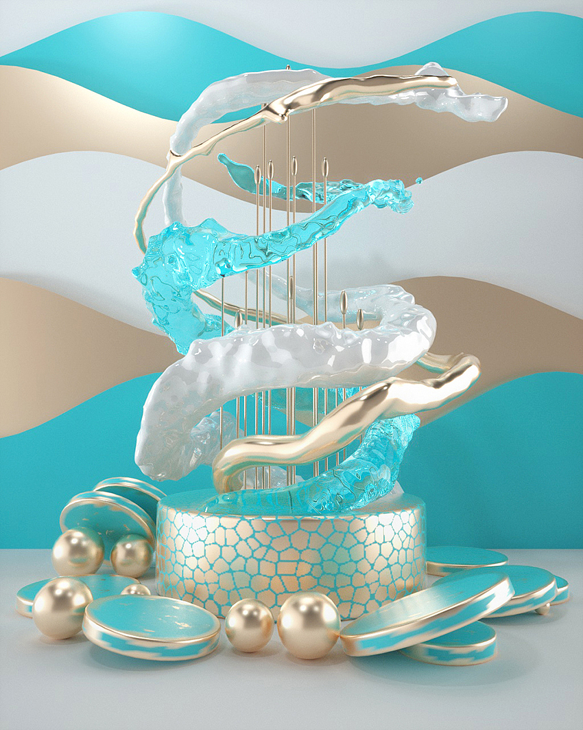c4d柔体 布料 毛发 Realflow流体特效
