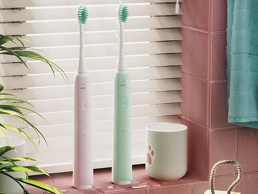 飞利浦小羽刷电动牙刷场景渲染