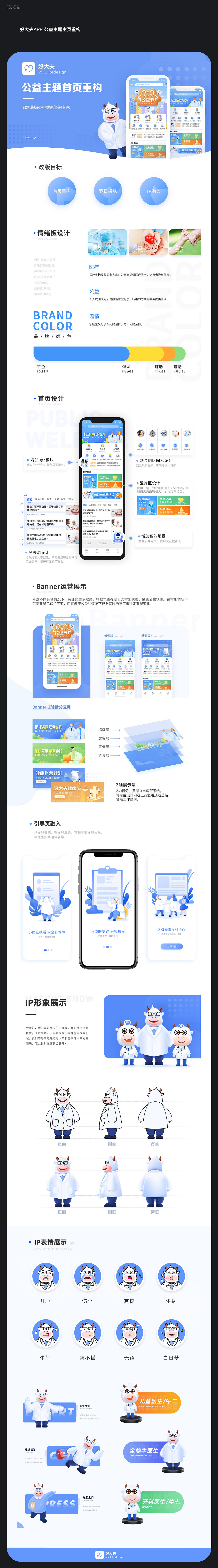 改版練習(xí)-好大夫app（圖ZMjQzNDI3MTk2） - APP界面 - 站酷設(shè)計(jì)師暴走的錢(qián)小喵原創(chuàng)素材 - 站酷ZCOOL