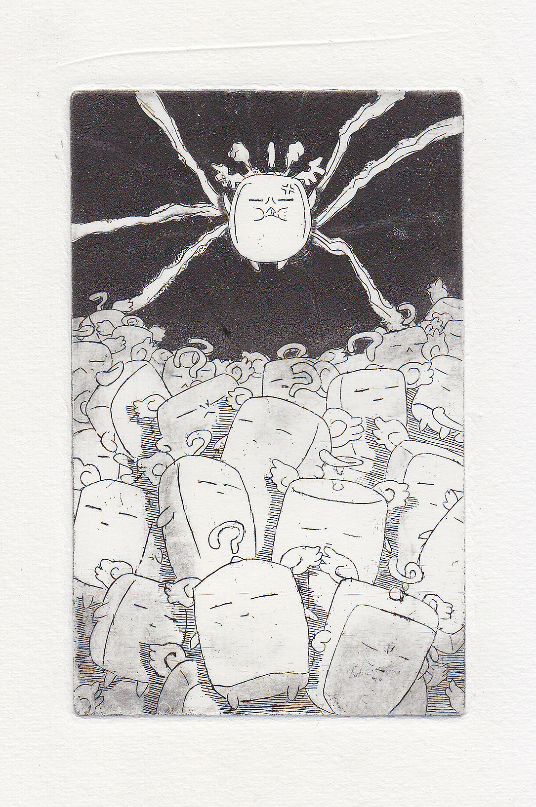 第一次尝试锌版画