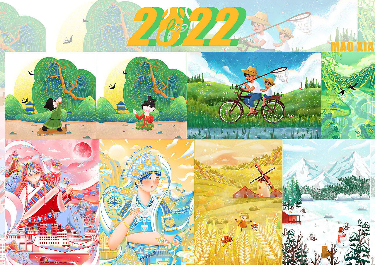 猫夏——2022插画作品总结（图ZMzI4MzM3NTYw） - 商业插画 - 站酷设计师XM猫夏原创素材 - 站酷ZCOOL