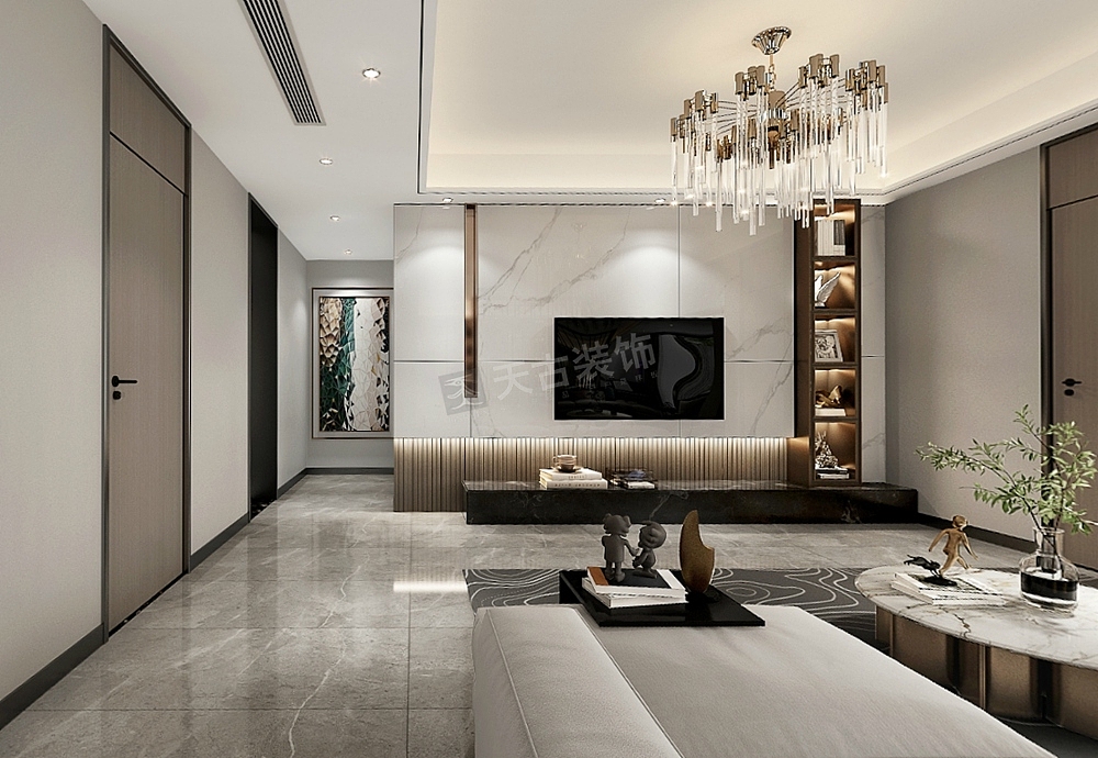 香港置地壹号半岛装修现代简约风格大平层设计效果图