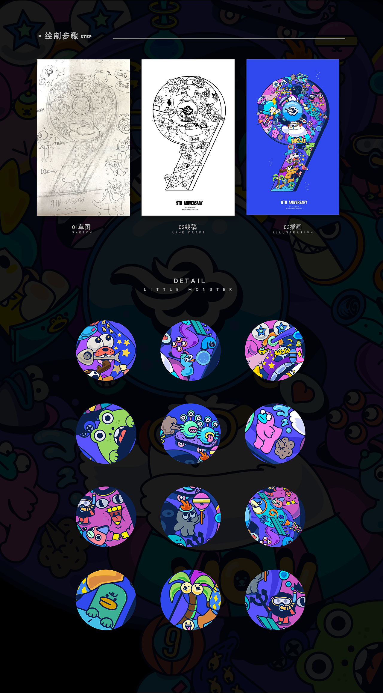 墨迹天气九周年（图ZMTUxNDE1NDAw） - 商业插画 - 站酷设计师野狗富贵原创素材 - 站酷ZCOOL