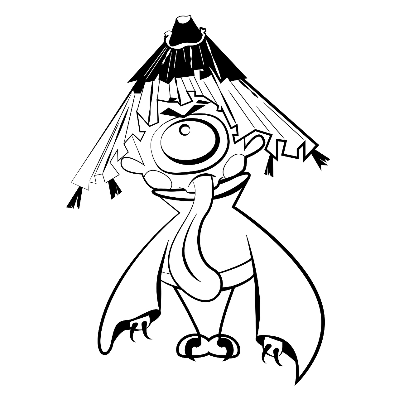 万圣节伞妖怪|插画|创作习作|a达达_原创作品-站酷zcool