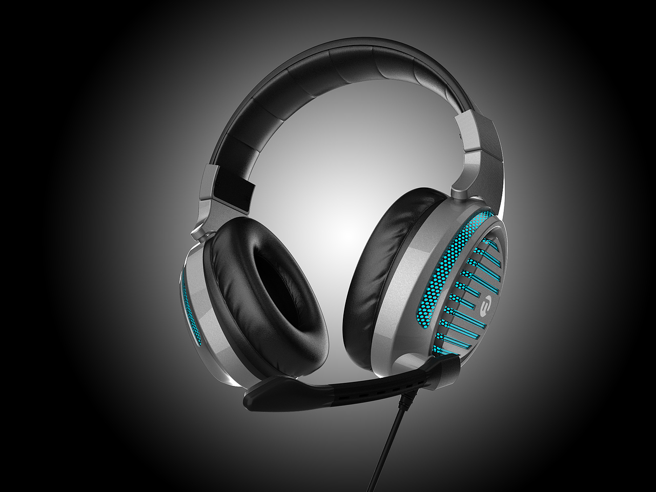 电竞耳机渲染图