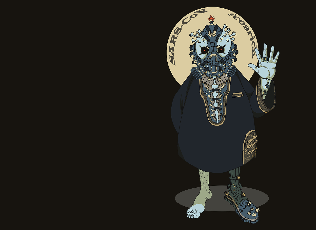 病毒兄弟 sars-cov & 2019-ncov |插画|概念设定|cosrich_原创作品