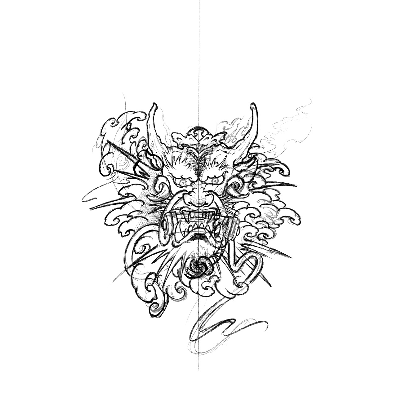 由龙作品 貔貅纹身手稿图案设计|平面|IP形象|上海由龙纹身 - 原创作品 - 站酷 (ZCOOL)