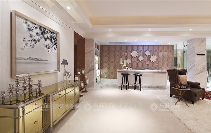 沈阳爱林整装简欧风格电视墙装修效果图