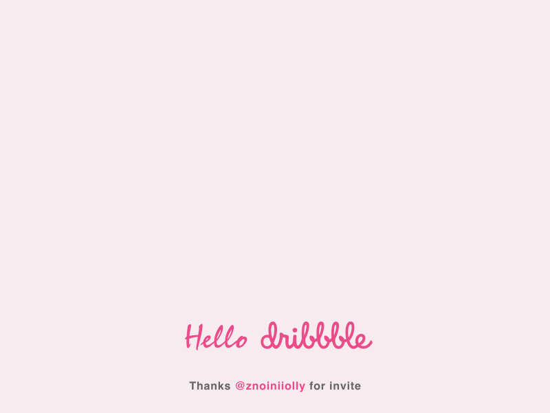 Hello dribbble