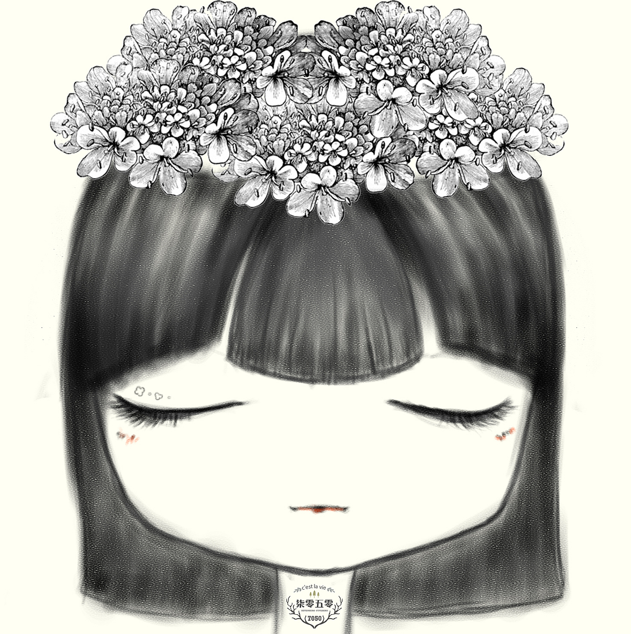 默默的剪了个奇怪的齐刘海（图ZMjQxNjIyNzY=） - 商业插画 - 站酷设计师玥与跃原创素材 - 站酷ZCOOL