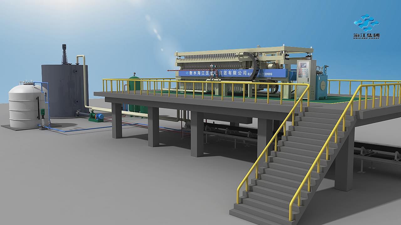 压滤机三维动画视频机械产品动画制作工艺流程动画制作