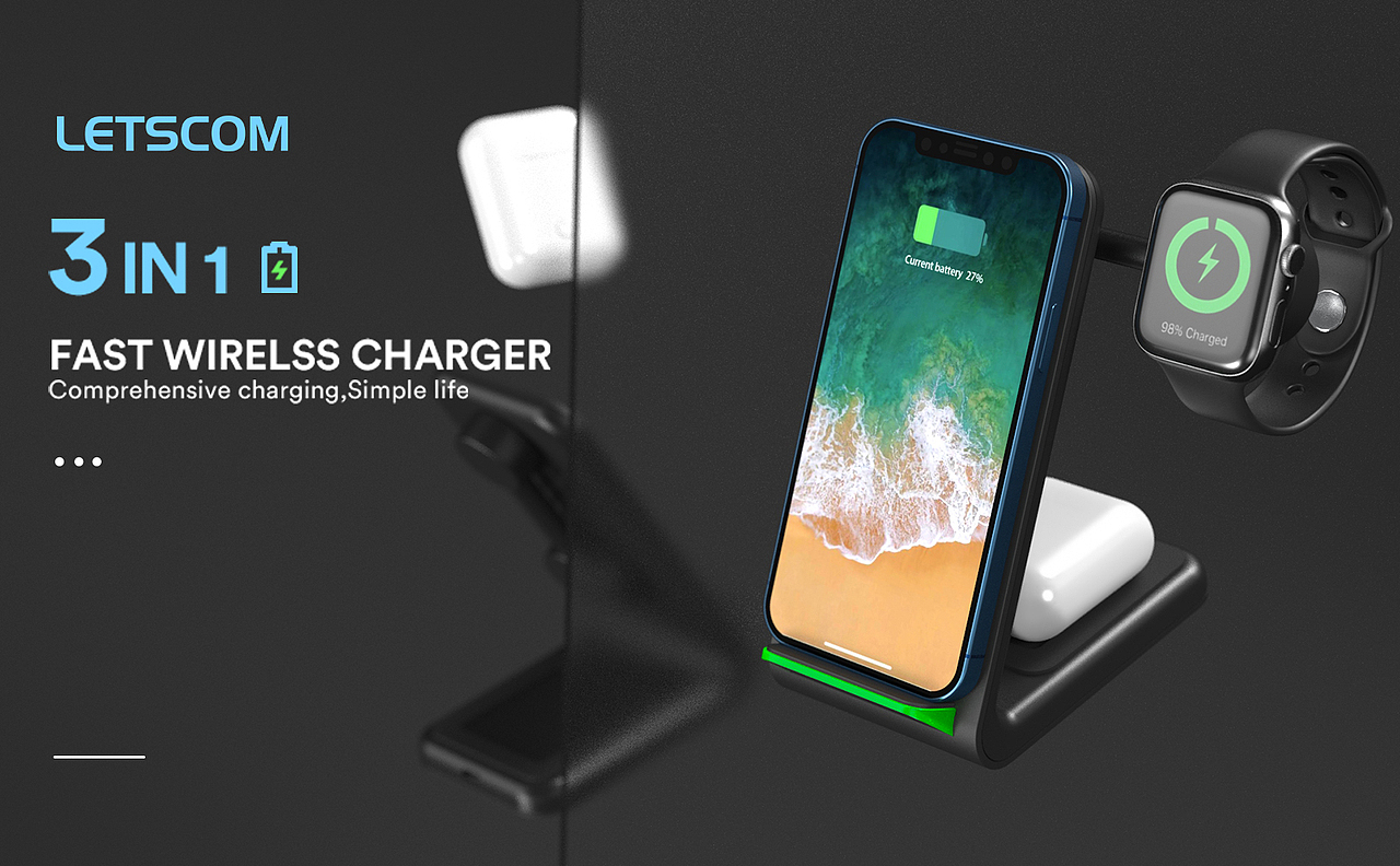 产品渲染/亚马逊设计/无线充渲染