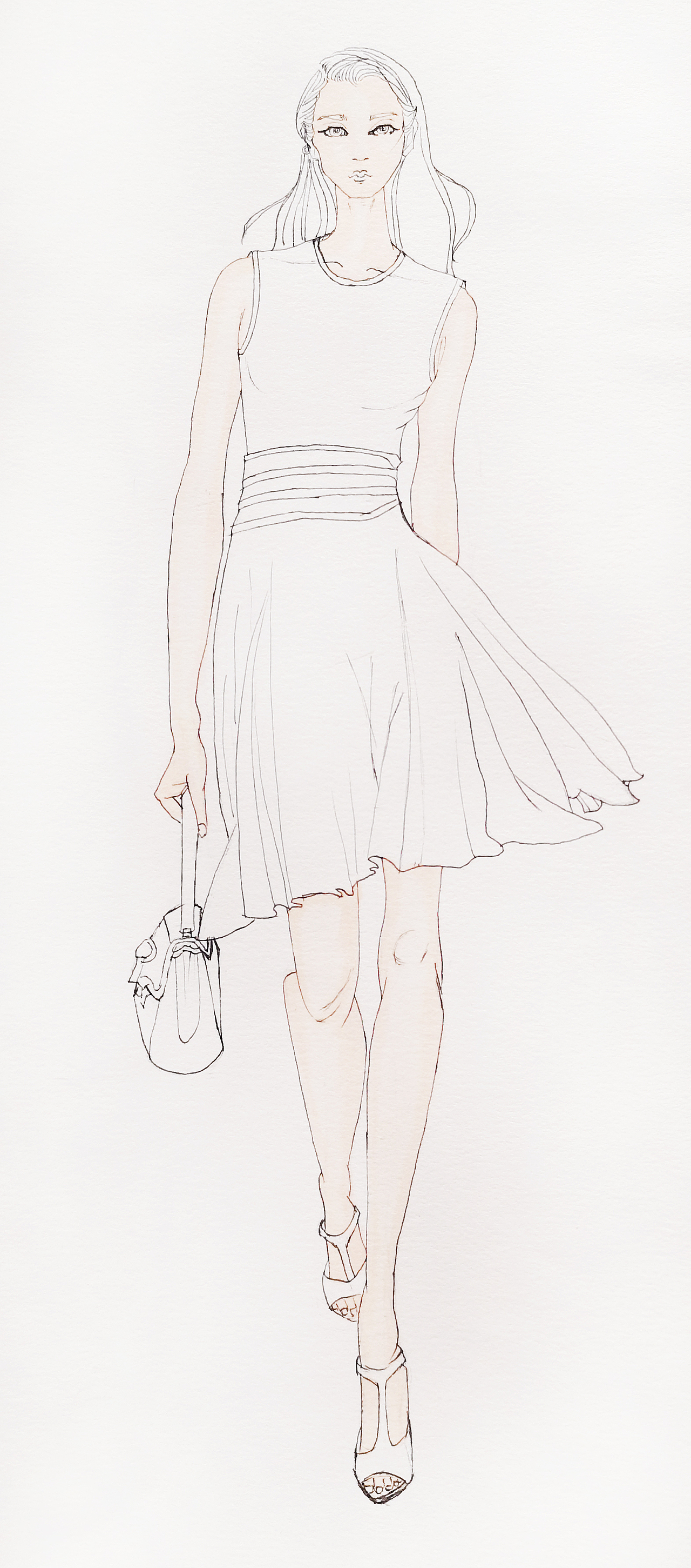 时装画画手绘稿