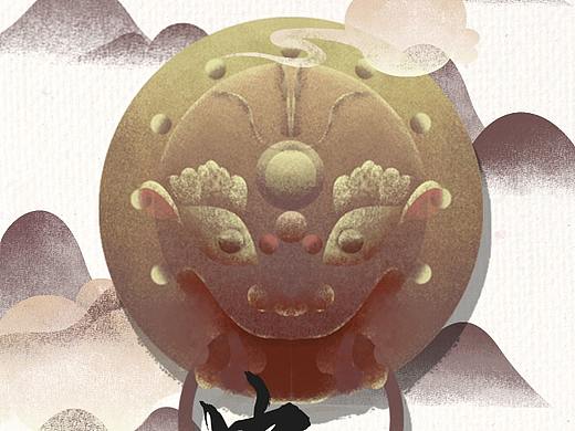 淘宝新中式墙布详情