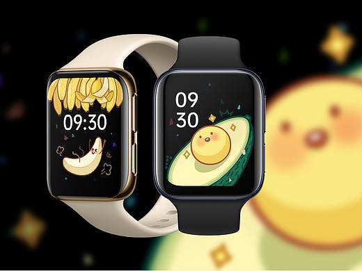 OPPO Watch Q弹动态插画表盘设计