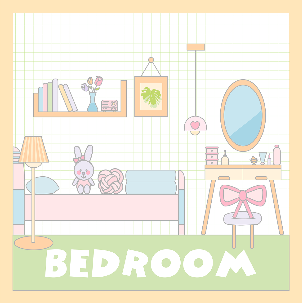 简约扁平风浴室&卧室