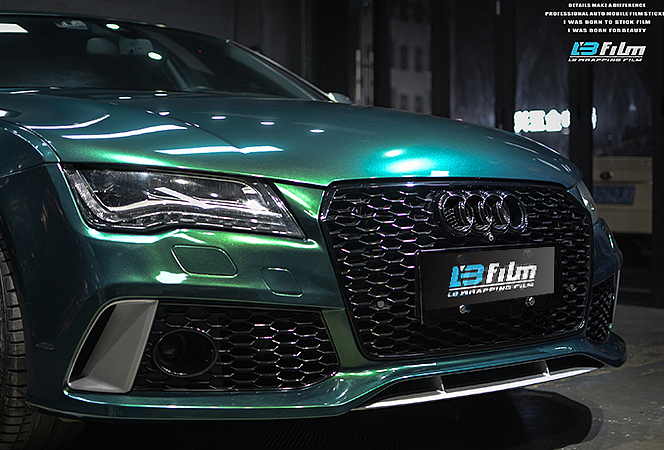 暗绿系-独家#钻魅午夜橄榄绿奥迪S7