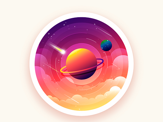 planet五彩星球 临摹过程 
