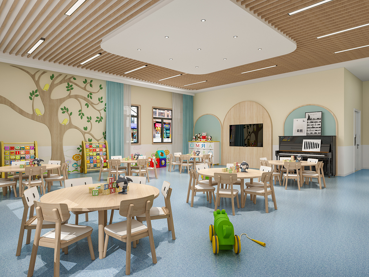 现代幼儿园 - 效果图交流区-建E室内设计网